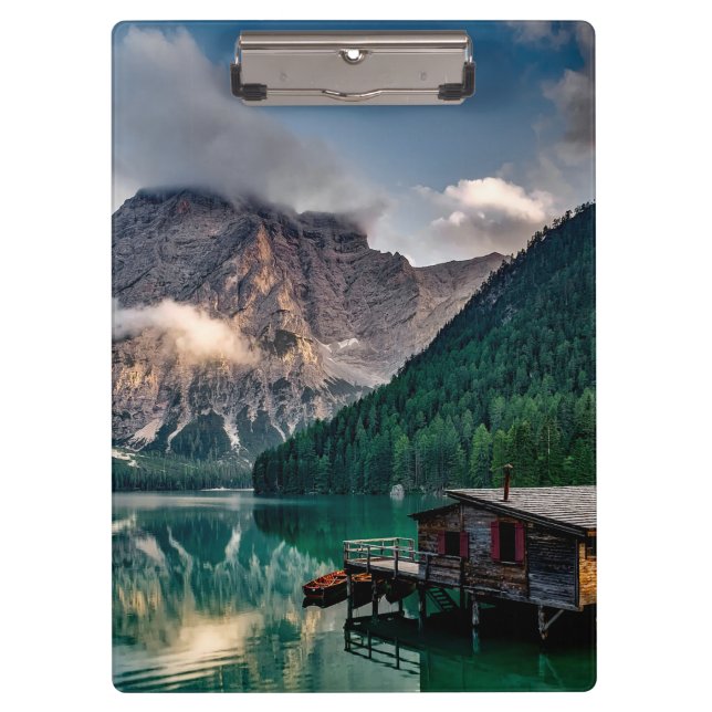 Italienisches Foto Bergsee Landschaft Klemmbrett (Vorderseite)