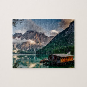 Italienisches Foto Bergsee Landschaft Puzzle