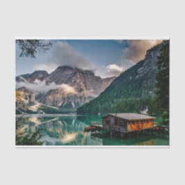 Italienisches Foto Bergsee Landschaft Seidenpapier