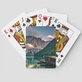 Italienisches Foto Bergsee Landschaft Spielkarten
