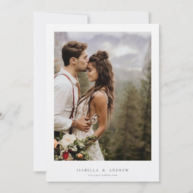 Italienisches Foto Wasserfarben Einladung (Rückseite)