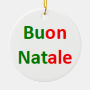 italienisches Frohe Weihnachten Keramik Ornament