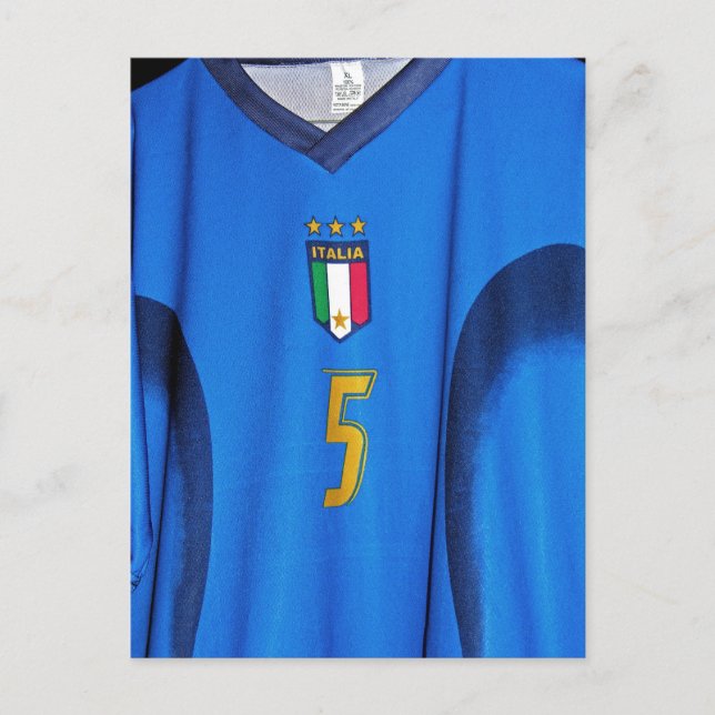 Italienisches Fußball-Shirt Postkarte (Vorderseite)