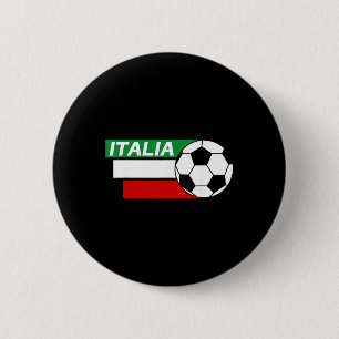 Italienisches Fußballtrikot. Italienische Flaggenf Button