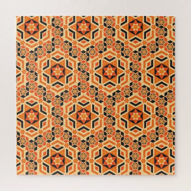 Italienisches geometrisches Muster, Vintages Mosai Puzzle (Vertikal)