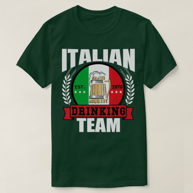 Italienisches Getränketeam Funny Italy Flag Beer P T-Shirt (Design vorne)