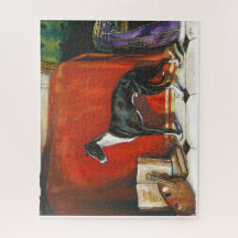 Italienisches Greyhound-Aquarellbild