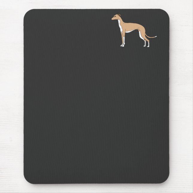 Italienisches Greyhound - Blauer Fleck Mousepad (Vorne)