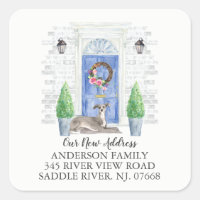 Italienisches Greyhound Blue Door Neues Adressetik