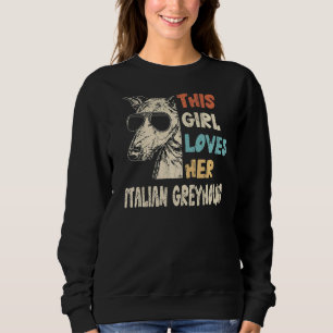 Italienisches Greyhound Girl Cooles Vintages Retro Sweatshirt
