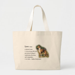 Italienisches Greyhound Kunstgeschenk Jumbo Stoffbeutel