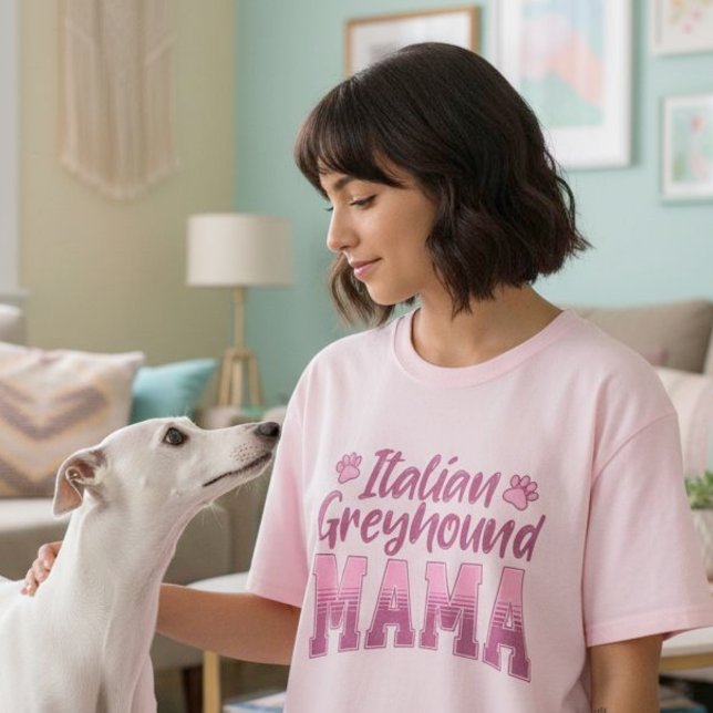 Italienisches Greyhound-Mama-Geschenk für Hunde-Ma T-Shirt (Italian Greyhound Mama Gift for Dog Mom T-Shirt.)