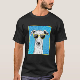 Italienisches Greyhound Portrait Pop Art Dog mit S T-Shirt