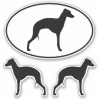 Italienisches Greyhound-Silhouette-Profil-Aufklebe