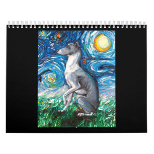 Italienisches Greyhound Starry Night Whippet Hund  Kalender