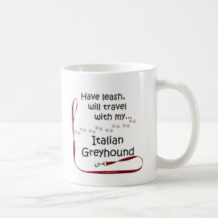 Italienisches Greyhound Travel Leash Kaffeetasse