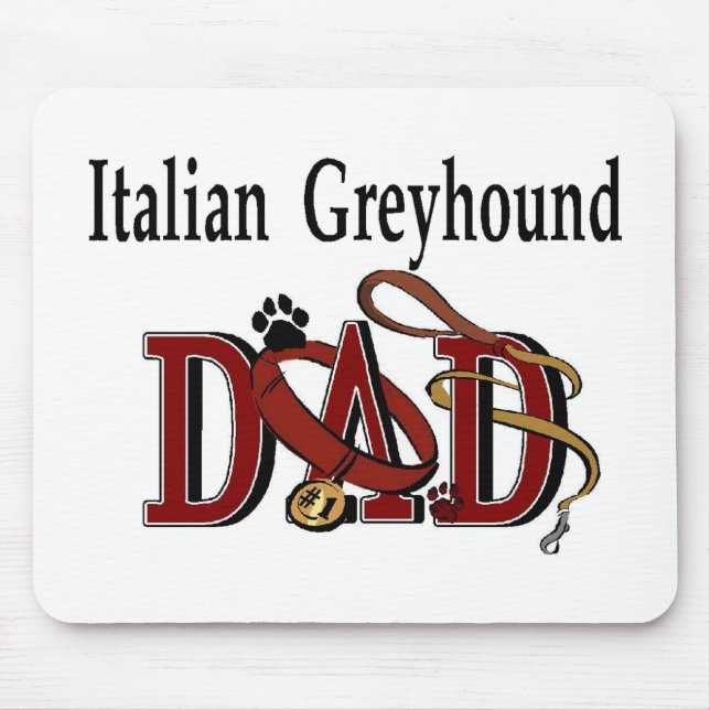 Italienisches Greyhound Vater Geschenke Mousepad (Vorne)