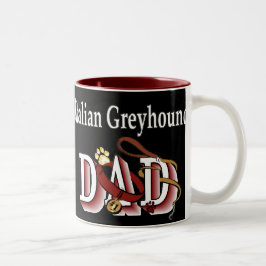 Italienisches Greyhound Vater Geschenke Zweifarbige Tasse