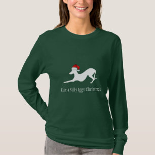 Italienisches Greyhound Weihnachtsfest Shirt.T-Shi T-Shirt