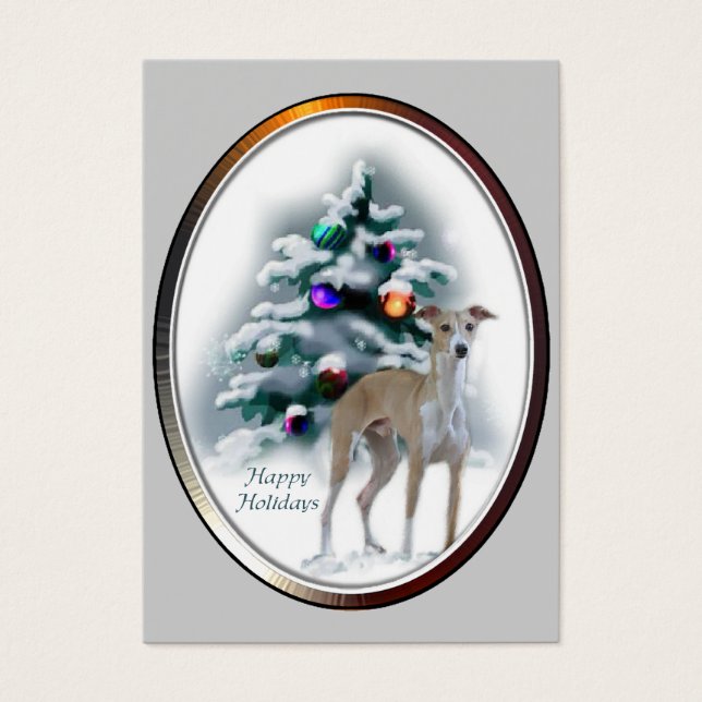 Italienisches Greyhound Weihnachtsgeschenk (Vorderseite)