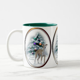 Italienisches Greyhound Weihnachtsgeschenk Zweifarbige Tasse