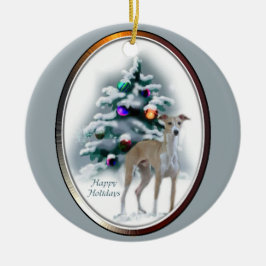 Italienisches Greyhound Weihnachtsgeschenke Orname Keramikornament