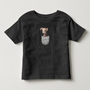 Italienisches Greyhound Whippet Brustpocket für Hu Kleinkind T-shirt