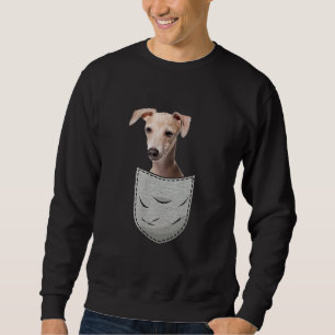 Italienisches Greyhound Whippet Brustpocket für Hu Sweatshirt