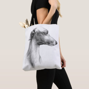 Italienisches Greyhound Whippet Hundportrait zeich