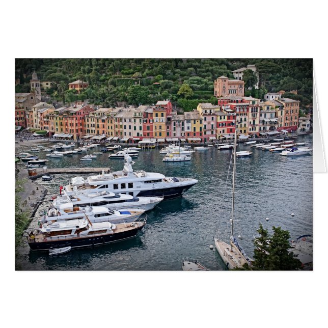 Italienisches Hafendorf - Portofino, Italien (Vorderseite (Horizontal))