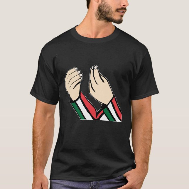Italienisches Handgestalterdesign mit italienische T-Shirt (Vorderseite)