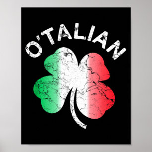 Italienisches Hemd Italienische Flagge Männer Frau Poster