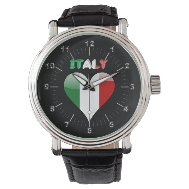 Italienisches Herz Armbanduhr (Vorderseite)