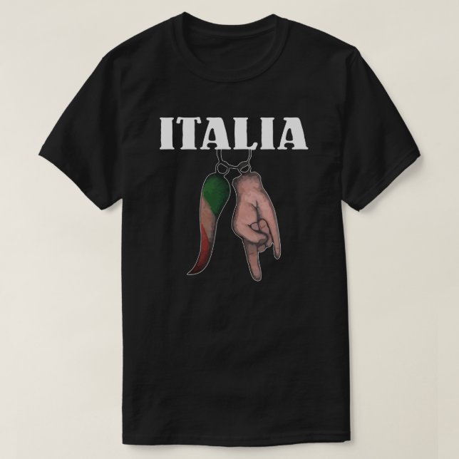 ITALIENISCHES HORN-UND HANDt-shirt T-Shirt (Design vorne)