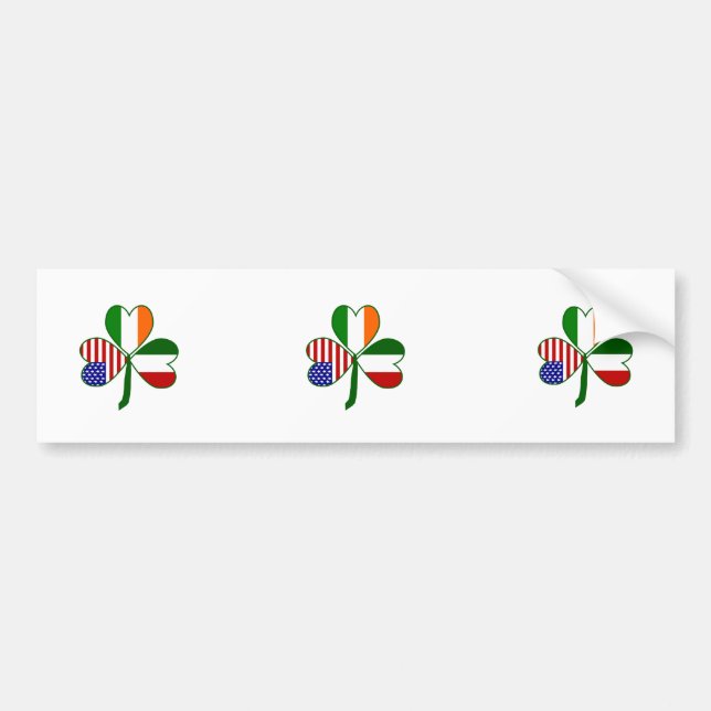 Italienisches Kleeblatt Autoaufkleber (Vorne)