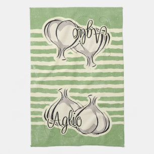 Italienisches Knoblauch-Geschirrtuch Handtuch