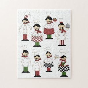 Italienisches Kochs-Puzzlespiel Puzzle