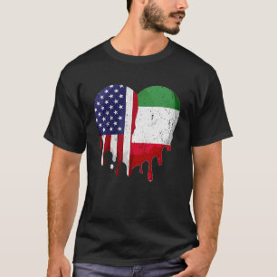 Italienisches Kulturerbe Monat Italien Flaggenmitt T-Shirt