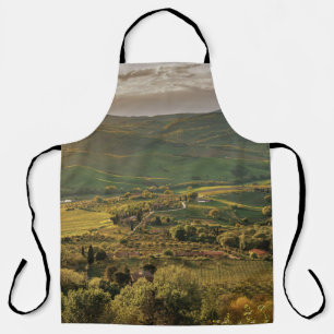 Italienisches Landgut, Sonnenuntergang in der Tosk Schürze