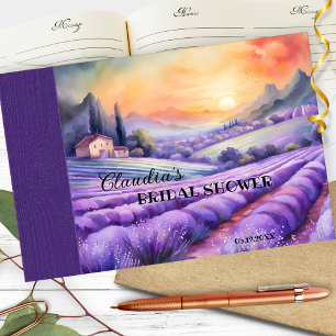 Italienisches Lavendel Brautparty Gästebuch