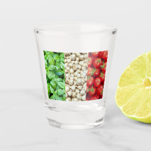 Italienisches Lebensmittel-Flaggenglas Schnapsglas