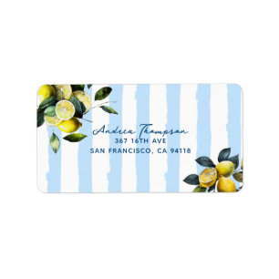 Italienisches Lemon-Adressetikett Adressaufkleber
