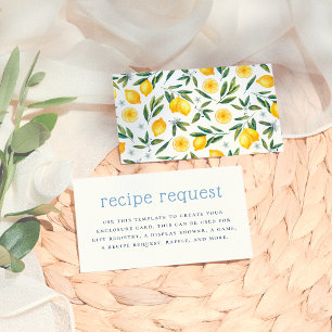 Italienisches Lemon Brautparty Beilage Rezept Anfr Begleitkarte