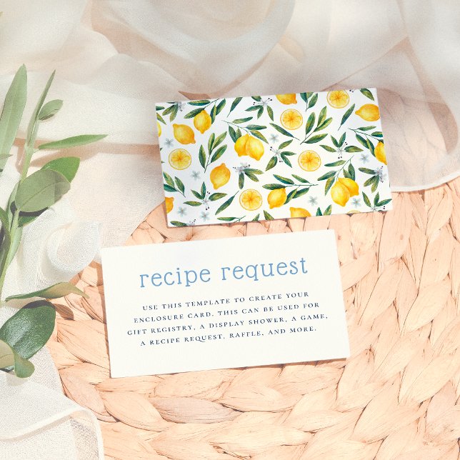Italienisches Lemon Brautparty Beilage Rezept Anfr Begleitkarte (Von Creator hochgeladen)