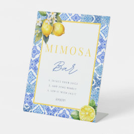 Italienisches Lemon Brautparty Mimosa Zeichenposte Sockelschild