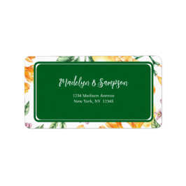 Italienisches Lemon Watercolor Rücksendeadresse Adressaufkleber