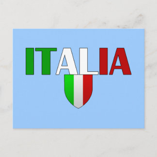 Italienisches Logo-Fahne für Italiener Postkarte