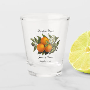 Italienisches mediterranes Zitrusorangen-Hochzeits Schnapsglas