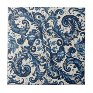Italienisches modernes Vintage-Blumenmuster#12 Fliese