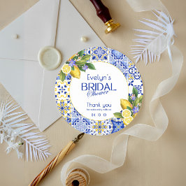 Italienisches Mosaik-Brautparty Runder Aufkleber